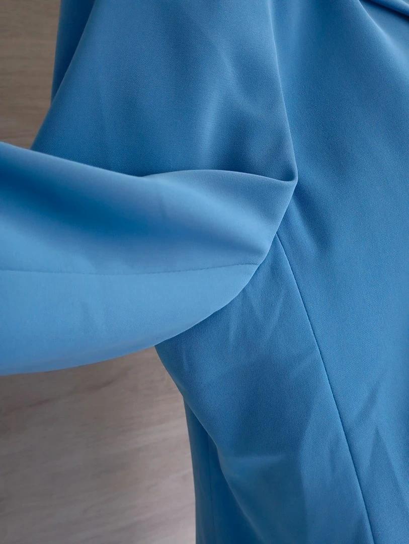 Tailleur bleu clair femme veste et jupe vintage S/m Atika