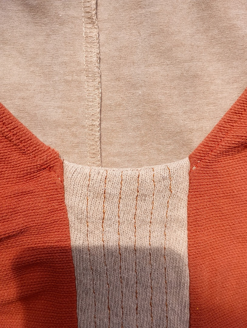 Joli top Zara taille S - Orange/multicolore - manches courtes