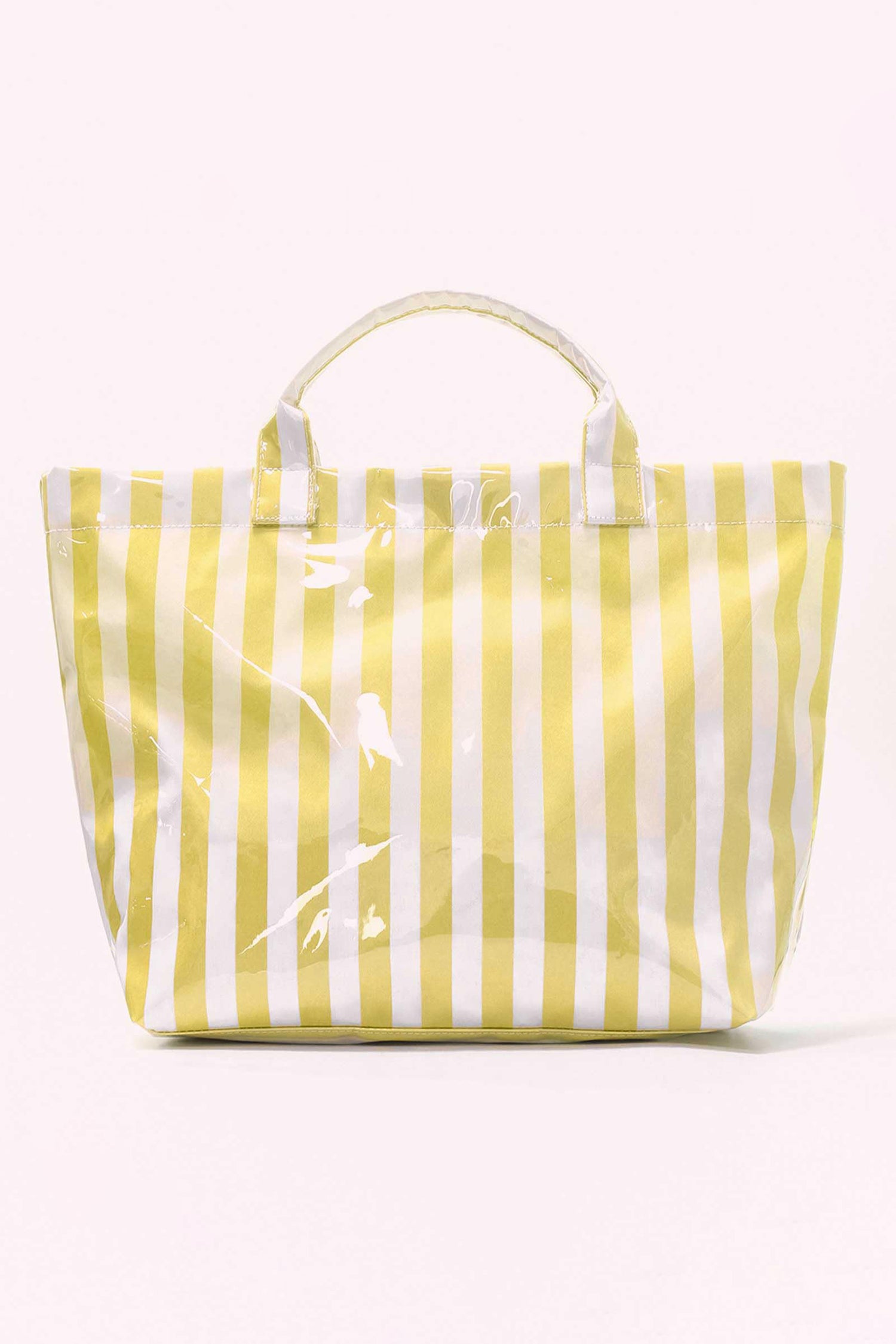 Grand Sac Cabas Vinyle Rayures Noir & Blanc