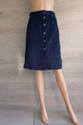Jupe courte en velours bleu marine - Element - XS - Neuve