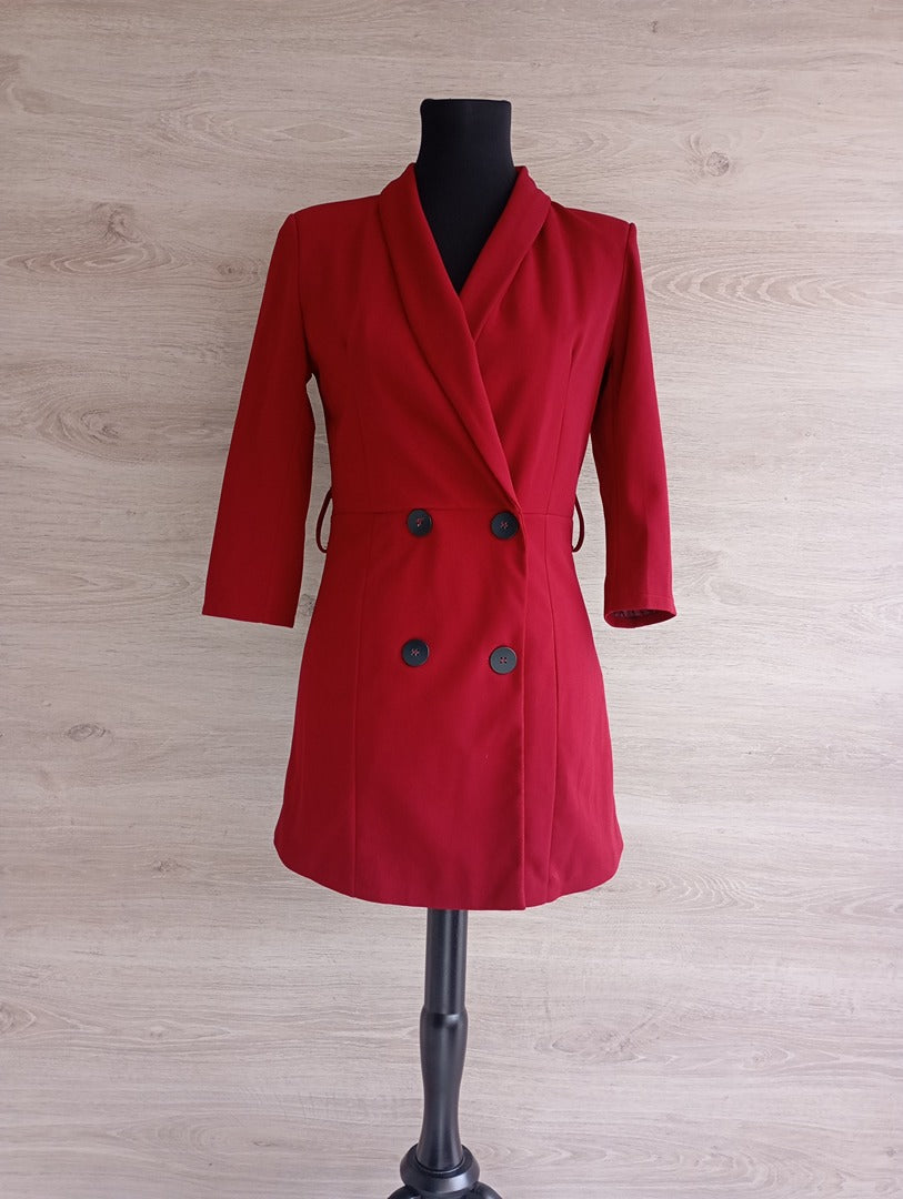 Blazer manches longues Boohoo - 34 - Rouge/bordeau - neuf