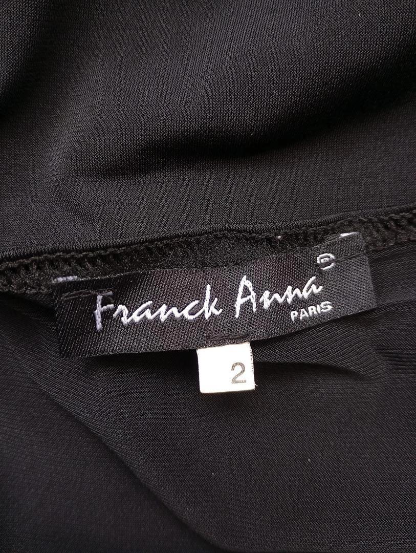 Jolie blouse manches longues Franck Anna taille M - noir imprimée multicolore