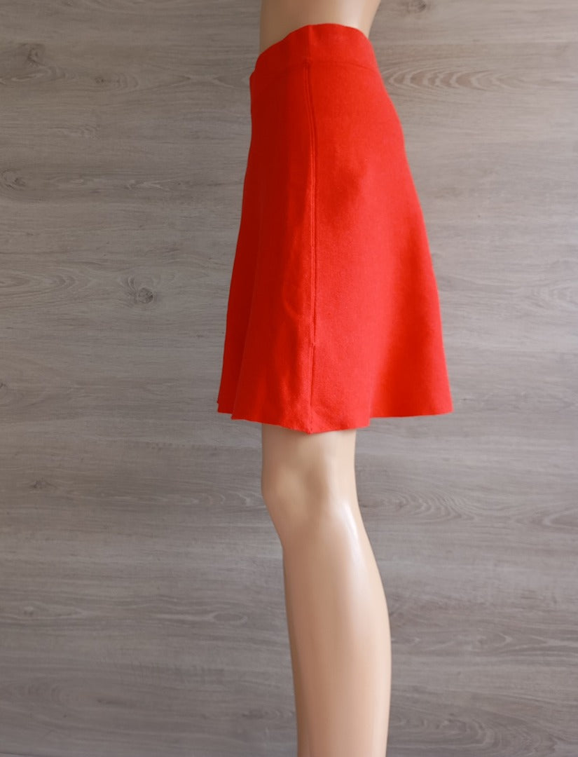Jupe courte d'hiver 🌸 Skfk 🌸 38 - Corail - Neuf avec étiquette - 100% coton biologique - maille