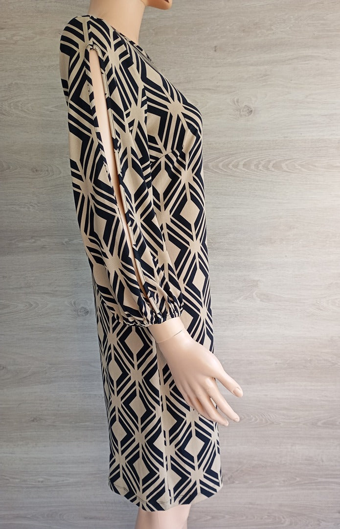 Robe manches longues - En Focus Studio - 36 - Noir/crème - Très bon état