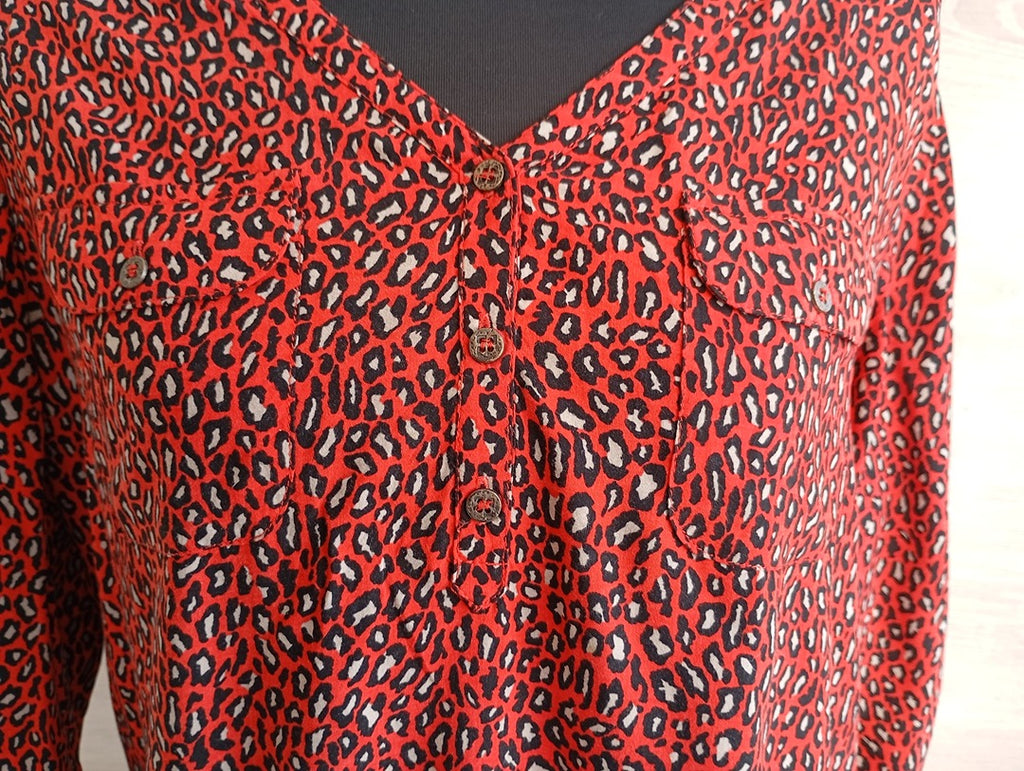 Blouse Bréal - 40 - Rouge - Très bon état - viscose