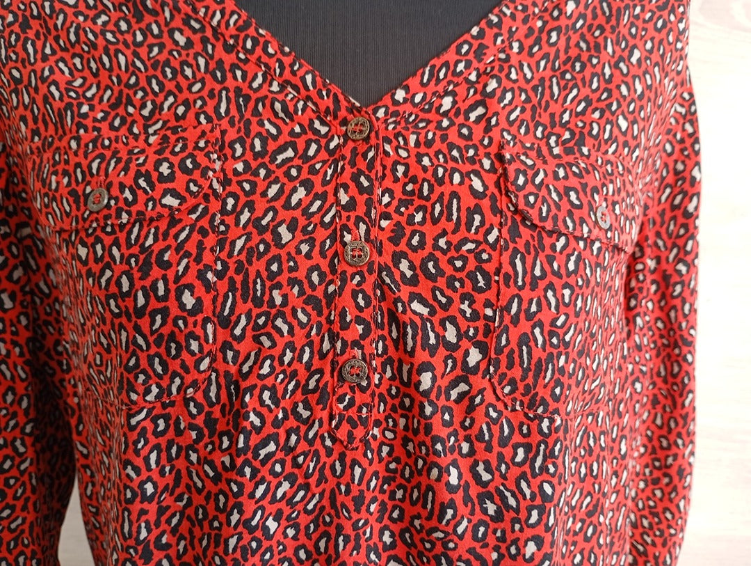 Blouse Bréal - 40 - Rouge - Très bon état - viscose