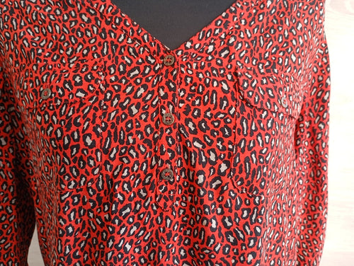 Blouse Bréal - 40 - Rouge - Très bon état - viscose