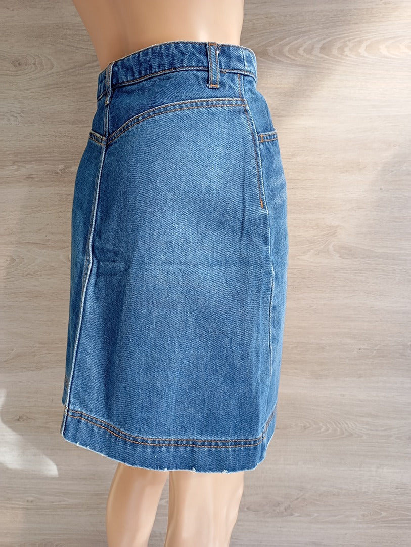 Mini-jupe bleue - H&M - T36 - Très bon état