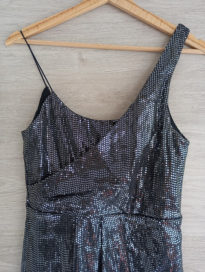 Superbe robe de soirée scintillante - Lefties taille S - Gris - neuve