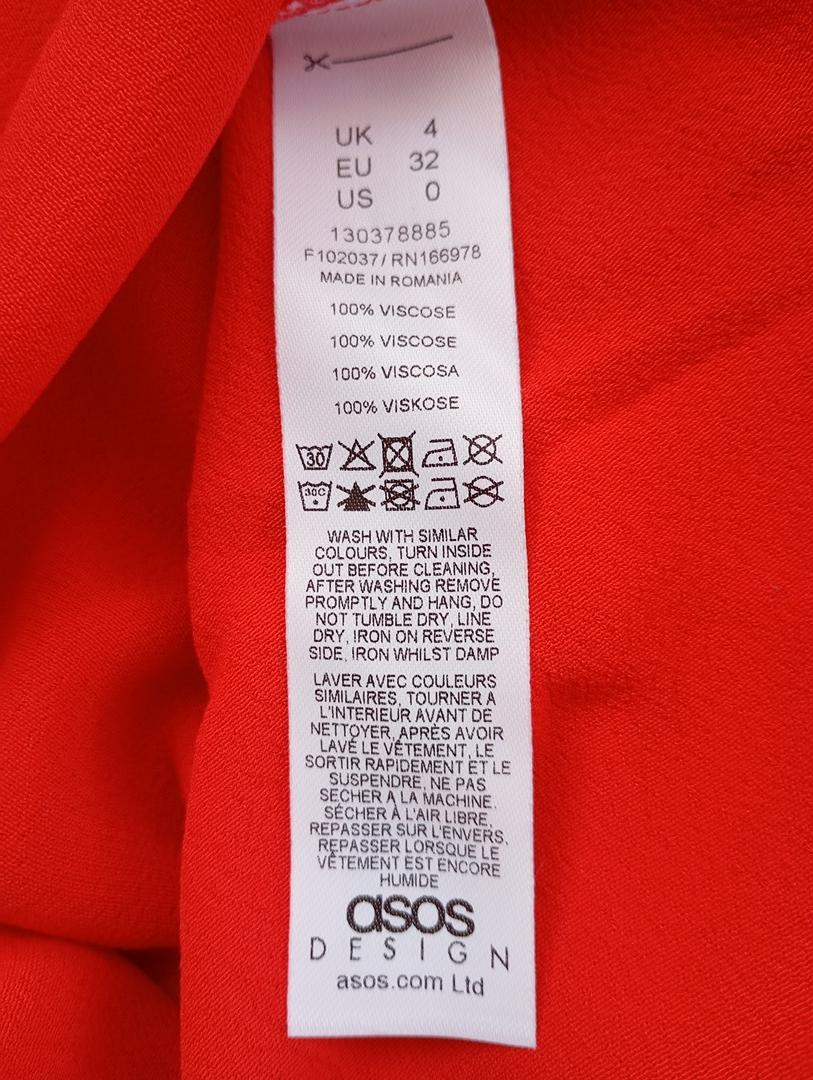 Magnifique robe longue dos nu Asos taille 32 - Rouge - neuve - 100% viscose