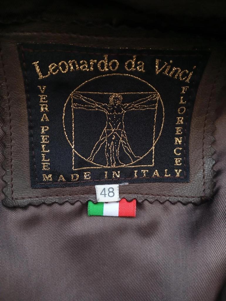 Belle veste/perfecto en 100% cuir véritable - Vera Pelle taille - L - Marron