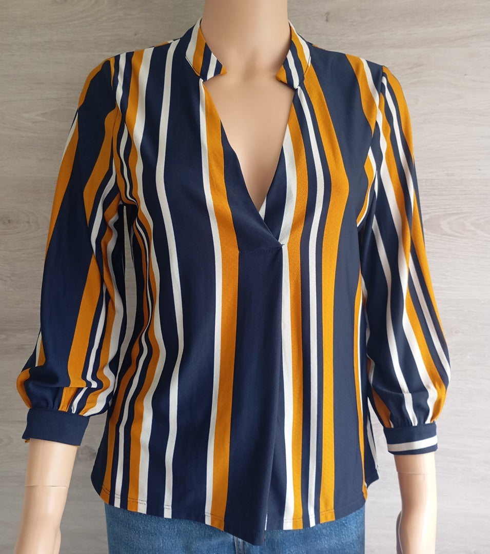 Blouse femme rayée taille S multicolore très bon état - morgan