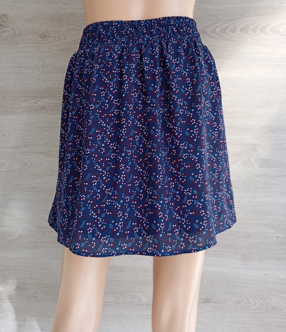 Mini-jupe bleu marine - Camaïeu - T36 - Neuve avec étiquette