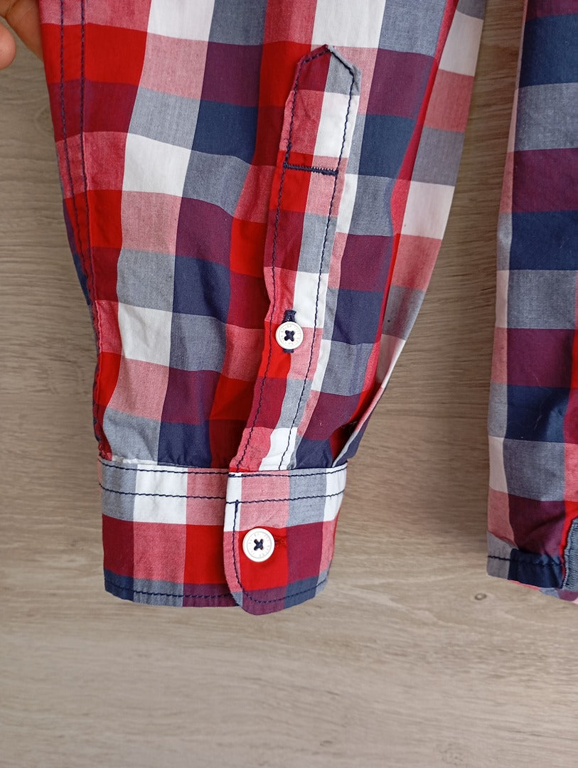 Chemise manches longues homme - Salsa - L - Rouge/multicolore - Très bon état