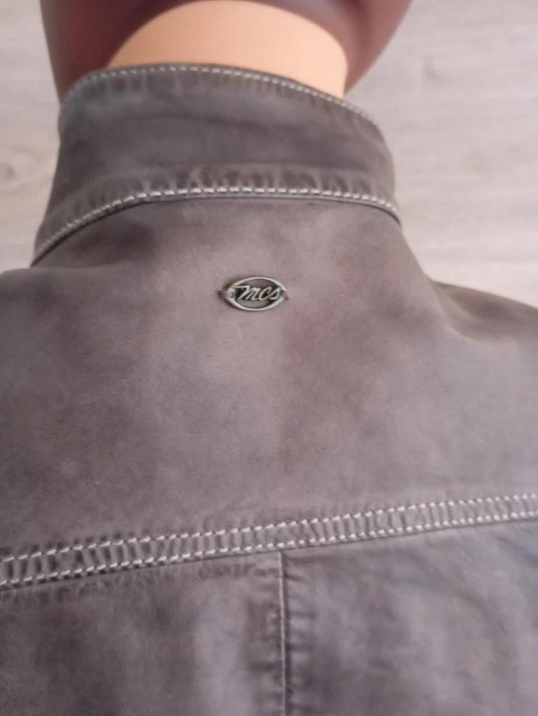 Jolie veste femme - en cuir véritable - Mcs - beige sable - style vintage américain - taille L/xl