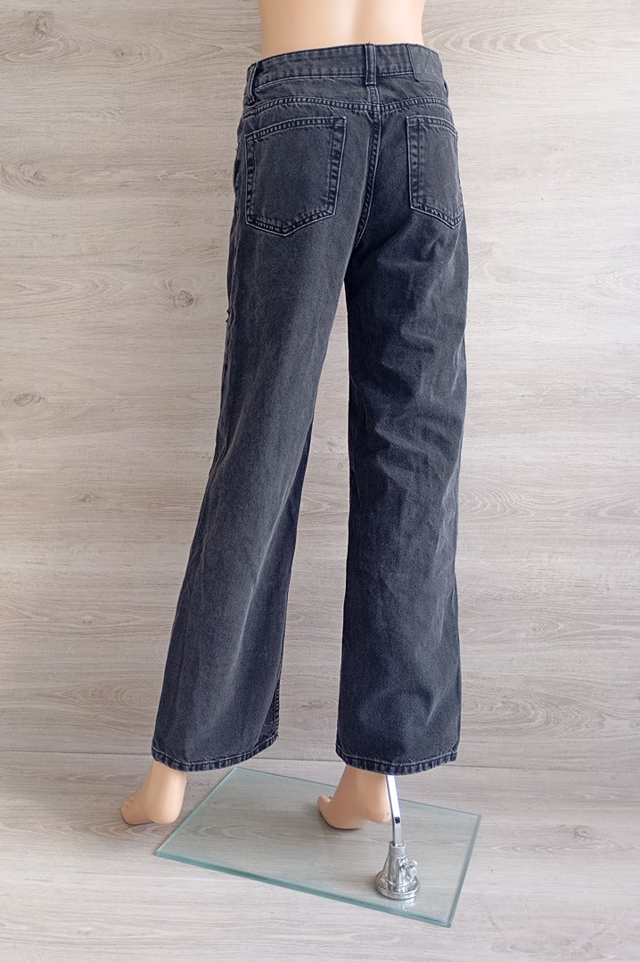 Jean déchiré H&m Divided - 34 - Noir délavé - Très bon état