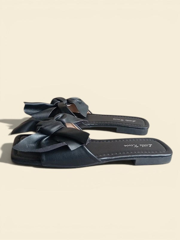 Mules nœud décoratif Little Kevin – Taille 36 – Noir