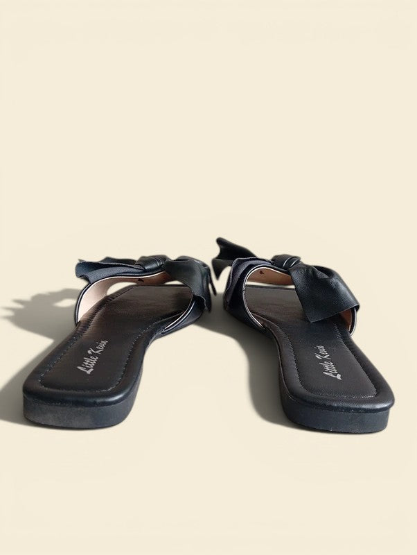 Mules nœud décoratif Little Kevin – Taille 36 – Noir