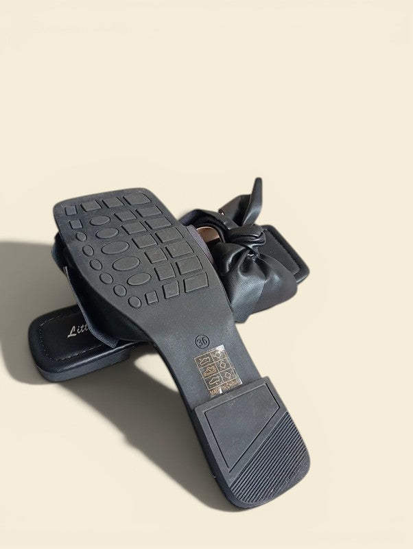 Mules nœud décoratif Little Kevin – Taille 36 – Noir