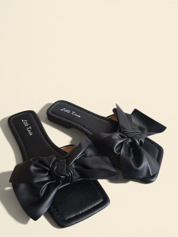 Mules nœud décoratif Little Kevin – Taille 36 – Noir