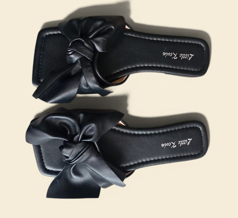 Mules nœud décoratif Little Kevin – Taille 36 – Noir