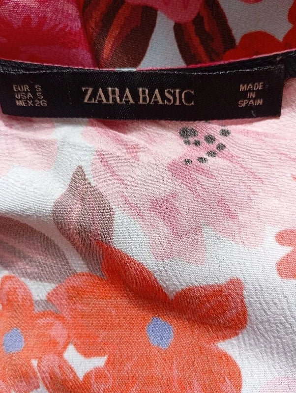 Robe Fleurie Fuchsia Zara Basic – Taille S | Seconde Main