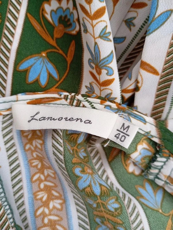 Combinaison Imprimée Ethnique Lamorena – Vert | Taille M