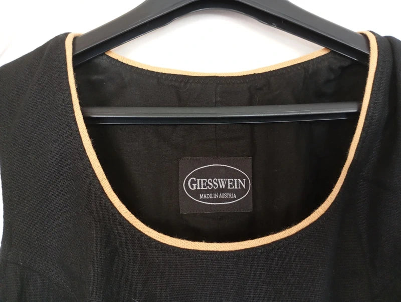Robe longue en lin et viscose sans manche noire S Giesswein très bon état
