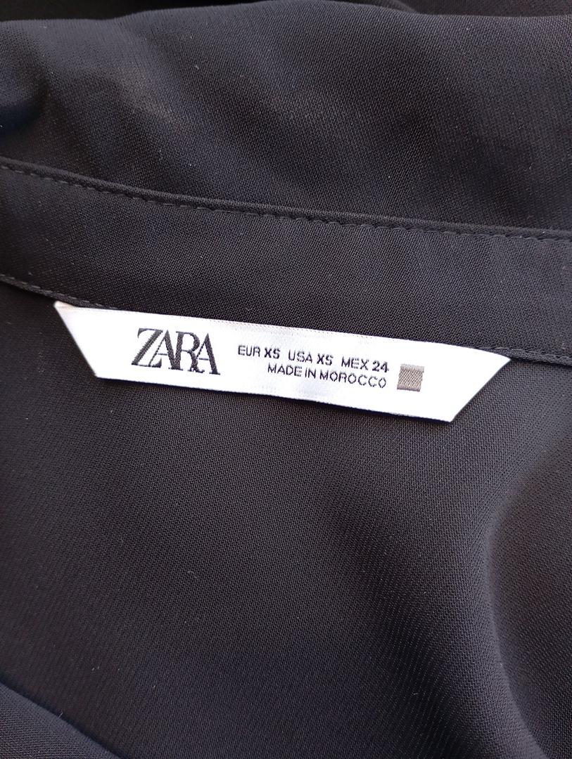 Robe courte chemise - manches longues - Zara - Xs - Noir - Très bon état