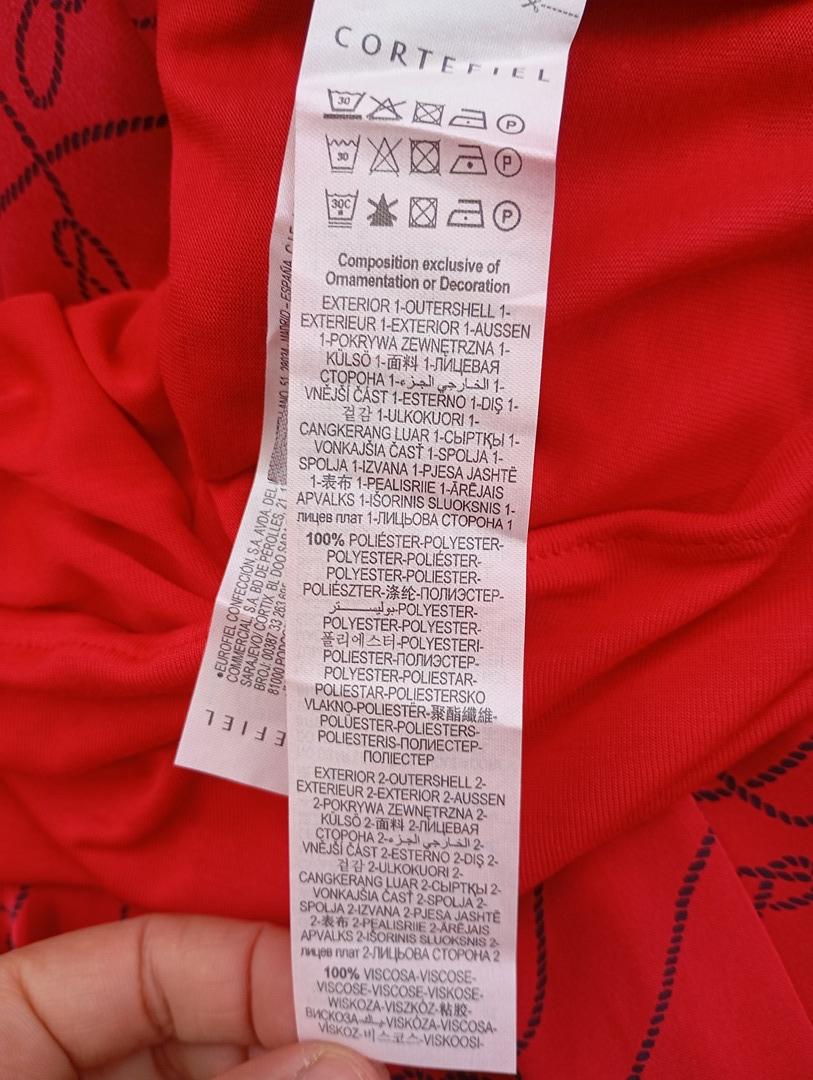 Joli blouse Cortefiel sans manches taille S - Rouge et noir - Neuf avec étiquette