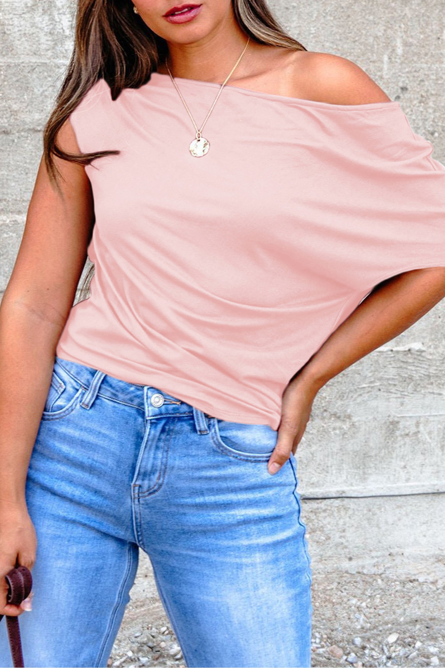 Top Grande Taille Col Asymétrique — 5 Coloris