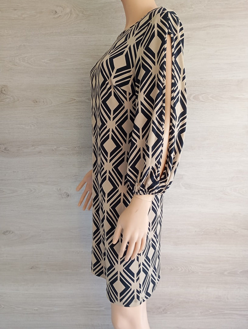 Robe manches longues - En Focus Studio - 36 - Noir/crème - Très bon état