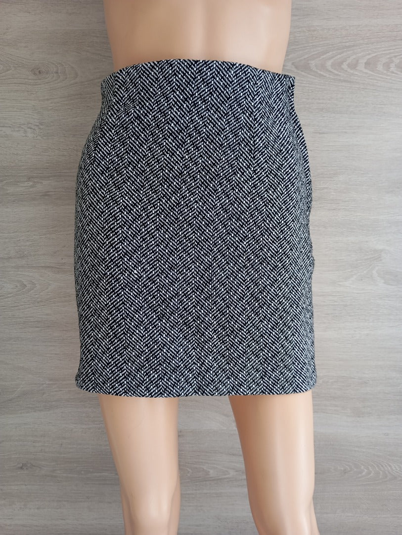 Jupe courte d'hiver H&m - 34 - Noir et blanc - Très bon état