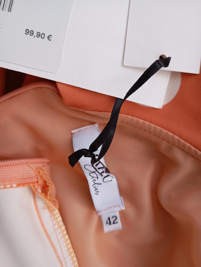 Combinaison pantalon orange à pois — Marú Atelier — Taille 42