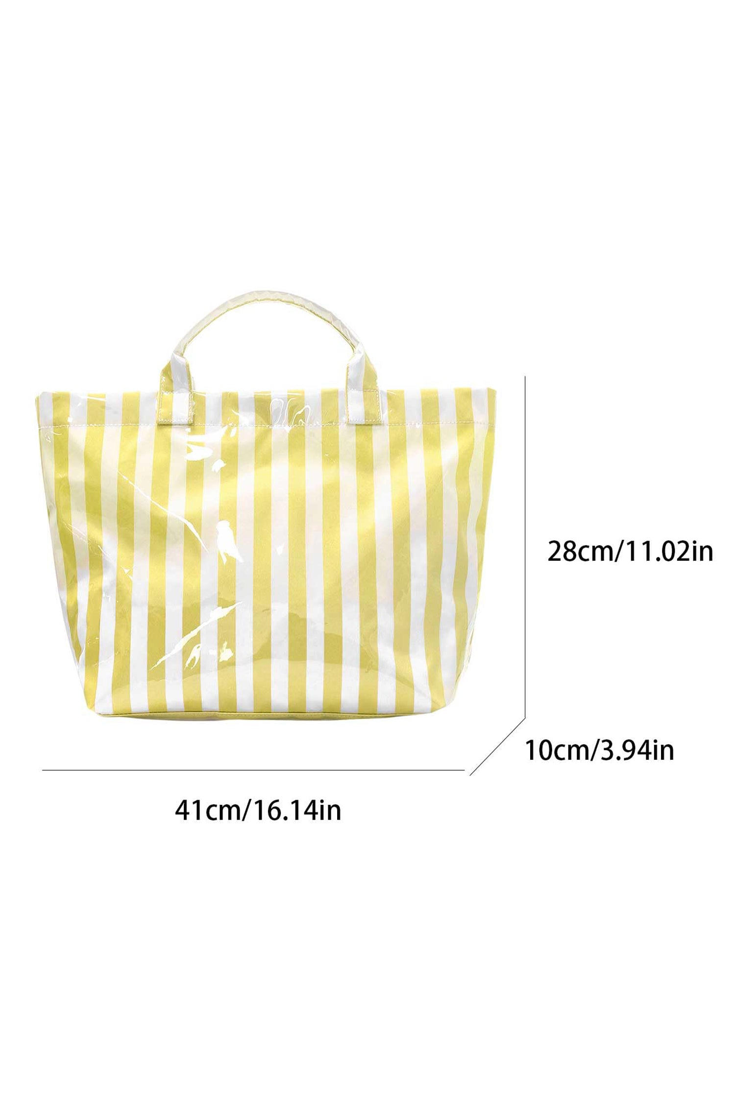 Grand Sac Cabas Vinyle Rayures Noir & Blanc