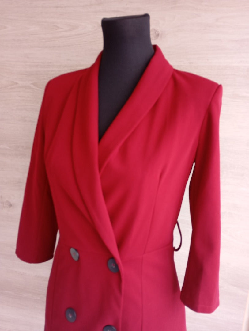 Blazer manches longues Boohoo - 34 - Rouge/bordeau - neuf