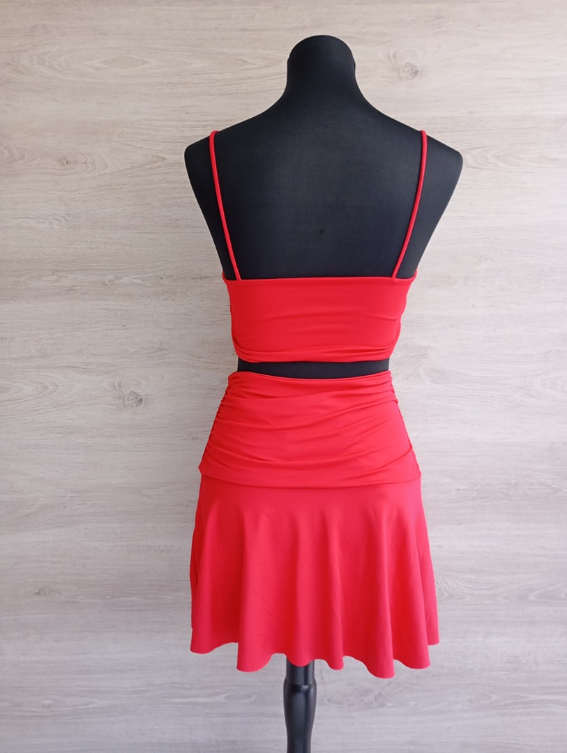 Ensemble d'été jupe et top - S - Rouge - Très bon état