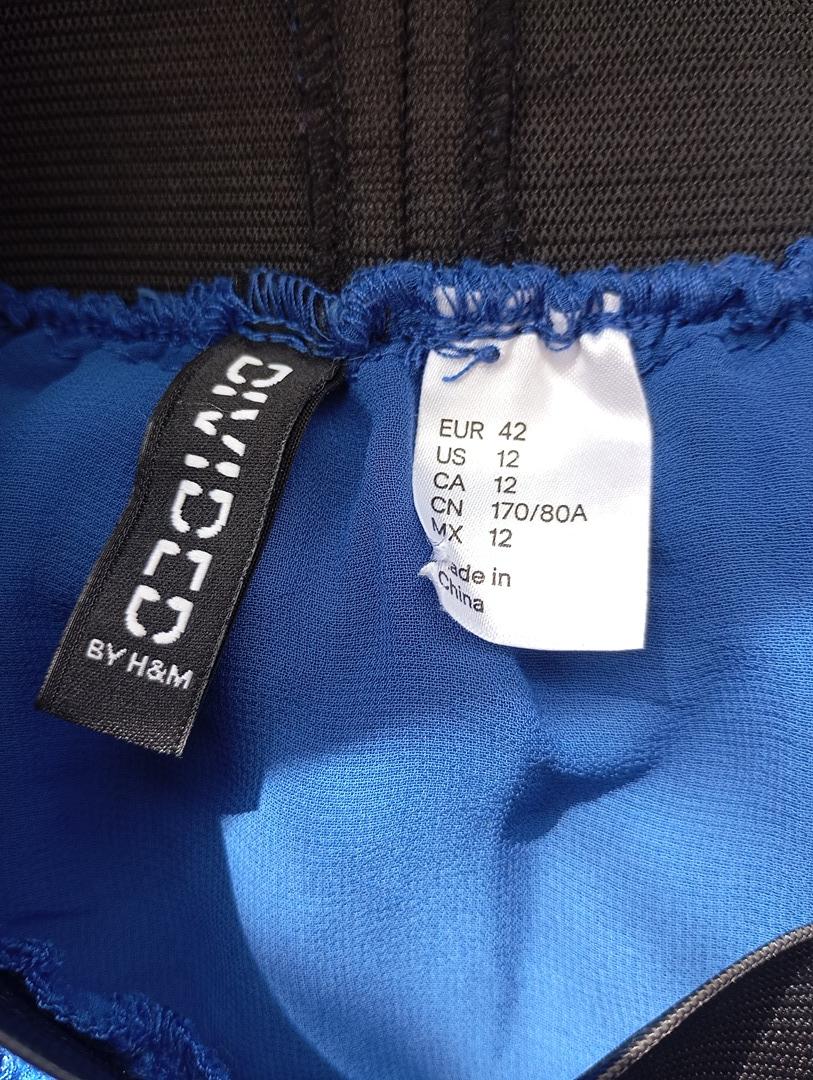 Jupe midi dentelle bleue — H&M — Taille 42