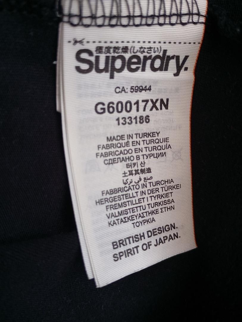Débardeur noir graphique à franges — Superdry — Taille XS — Très bon état