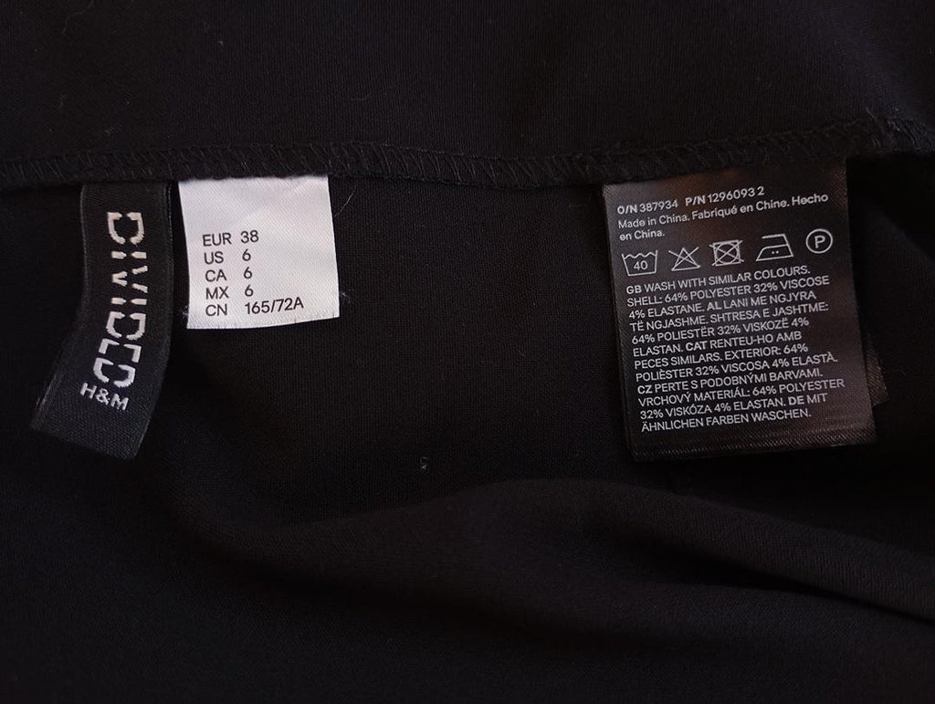 Jupe courte plissée noire - H&M Divided - T38 - Très bon état