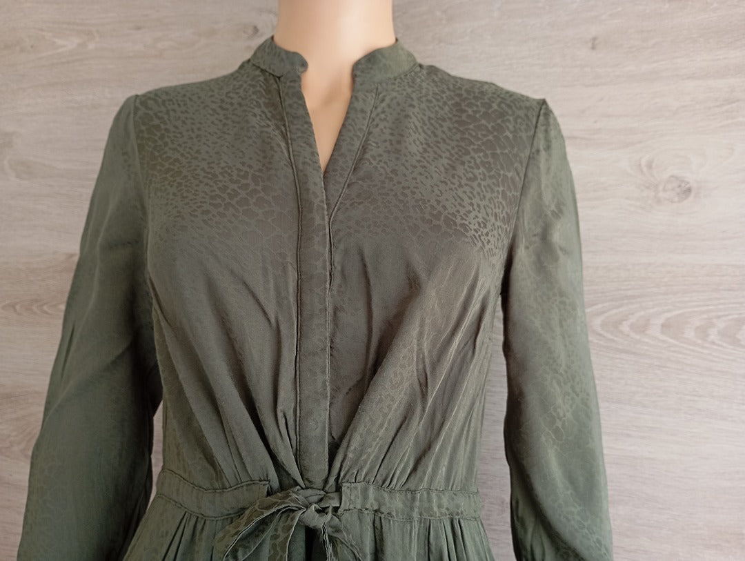 Robe midi Caroll manches longues taille 36 - kaki - Très bon état