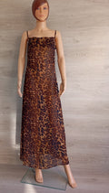 Robe longue léopard transparente - Micas - T S - Marron - Neuve