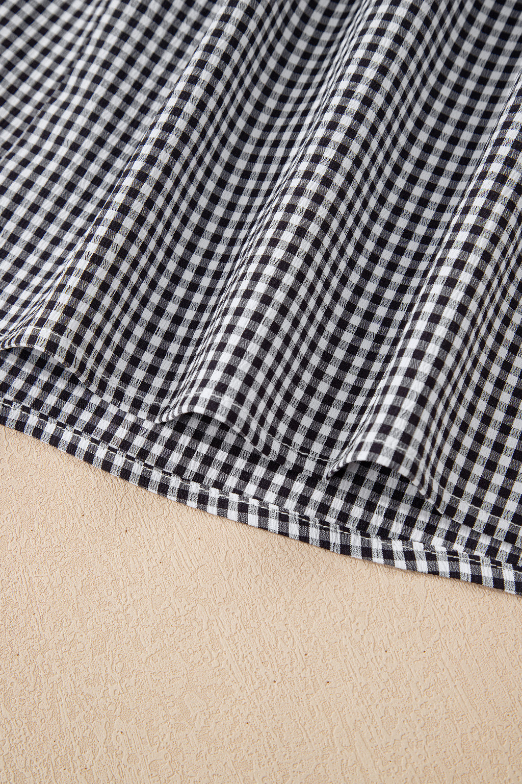 Pull Grande Taille à Carreaux — Nœud Décoratif & Manches Cloche