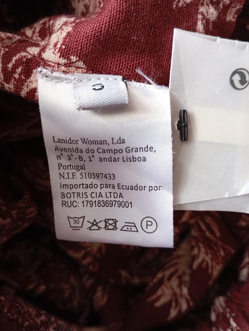 Combinaison pantalon bordeaux & blanc — Lanidor — T.S — Neuve