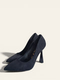 Escarpins Azarey Talon Sculptural – Aspect Suédé Noir – Pointure 35