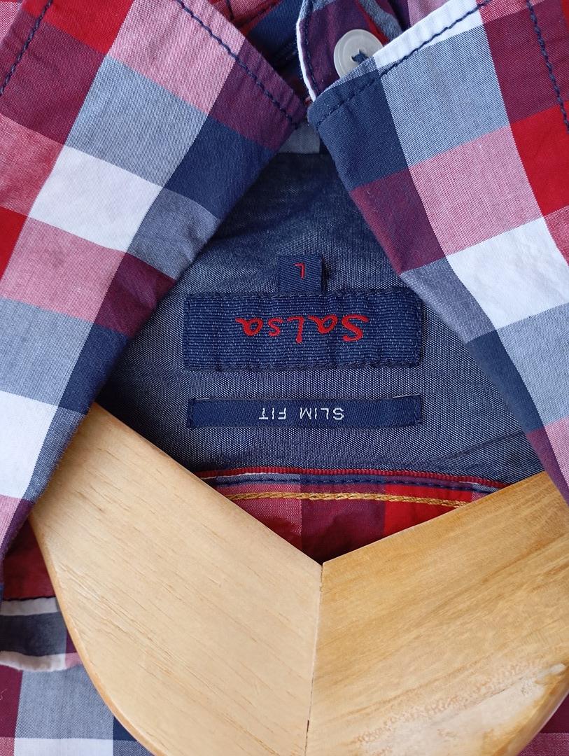 Chemise manches longues homme - Salsa - L - Rouge/multicolore - Très bon état