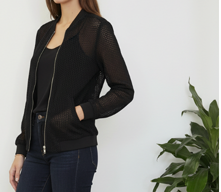 Veste légère ajouée Zara taille M en très bon état - couleur noire