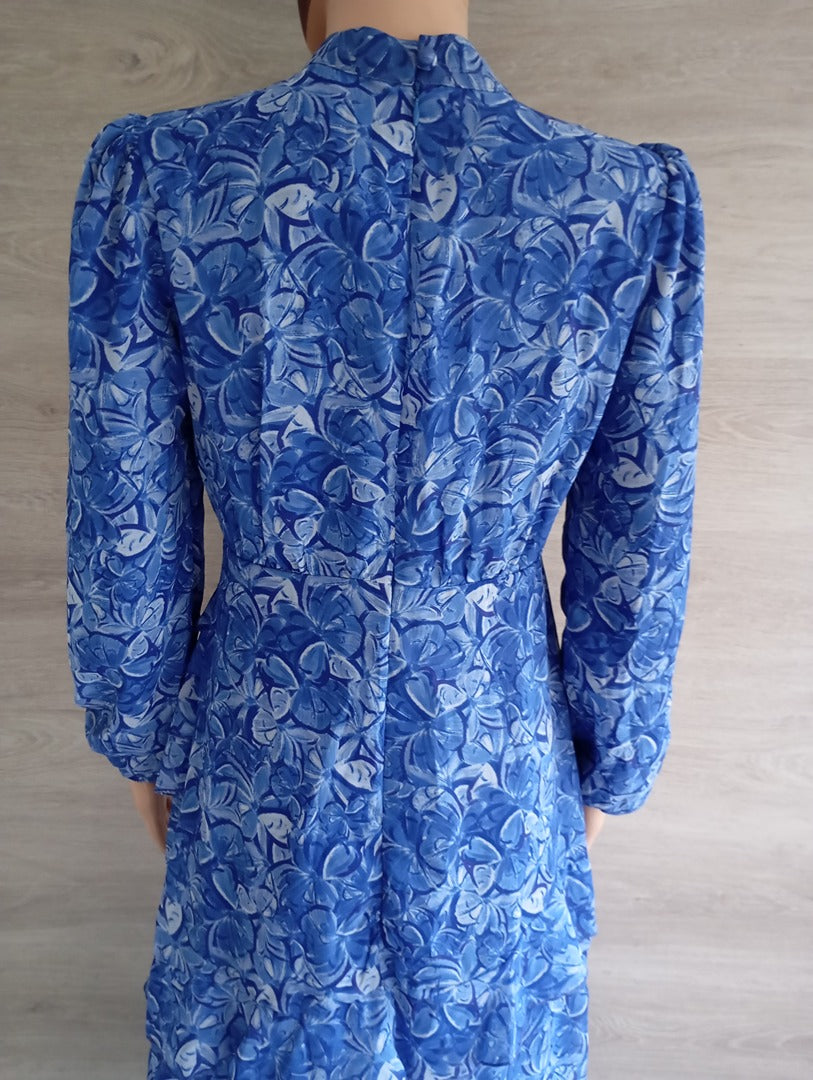 Robe longue manches longues 🌸 Trendyol 🌸 S - Bleu - Neuf avec étiquette - motif floral