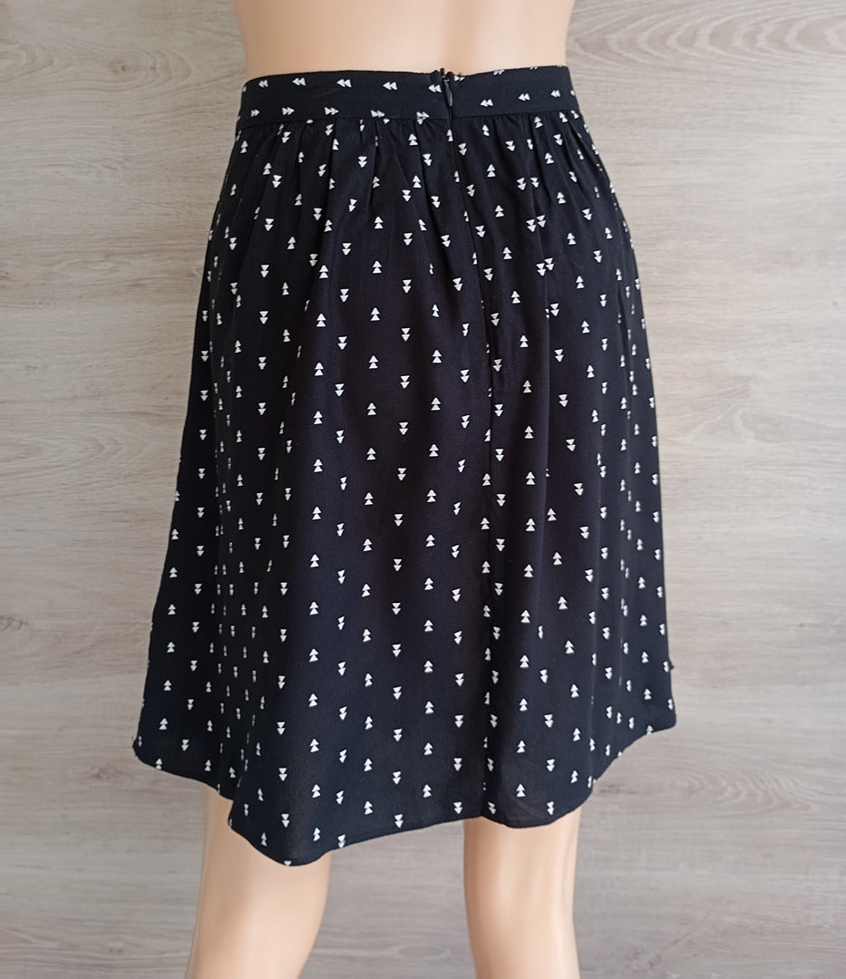 Jupe courte - Ddp - 38 - Noir/blanc - Très bon état - 100% viscose