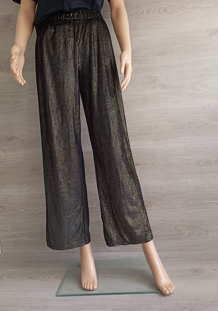 Pantalon large 🌸 Only 🌸- S - Noir et doré - Neuf avec étiquette